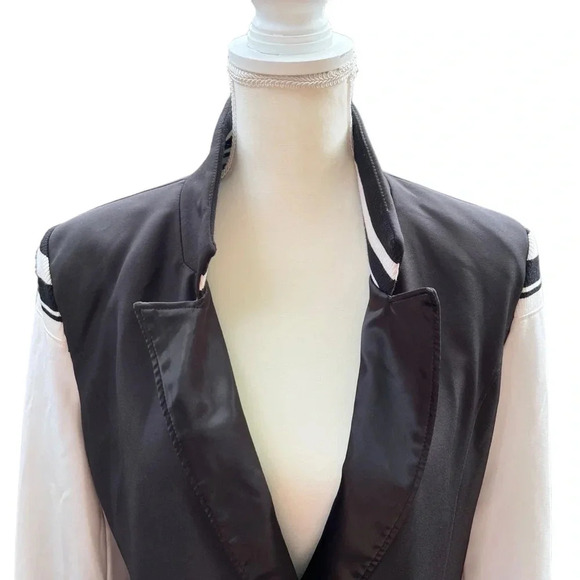 Azalea Wang NWOT Varsity-New Double Breasted Black and White Blazer Jacket SZ XL - Picture 5 of 13